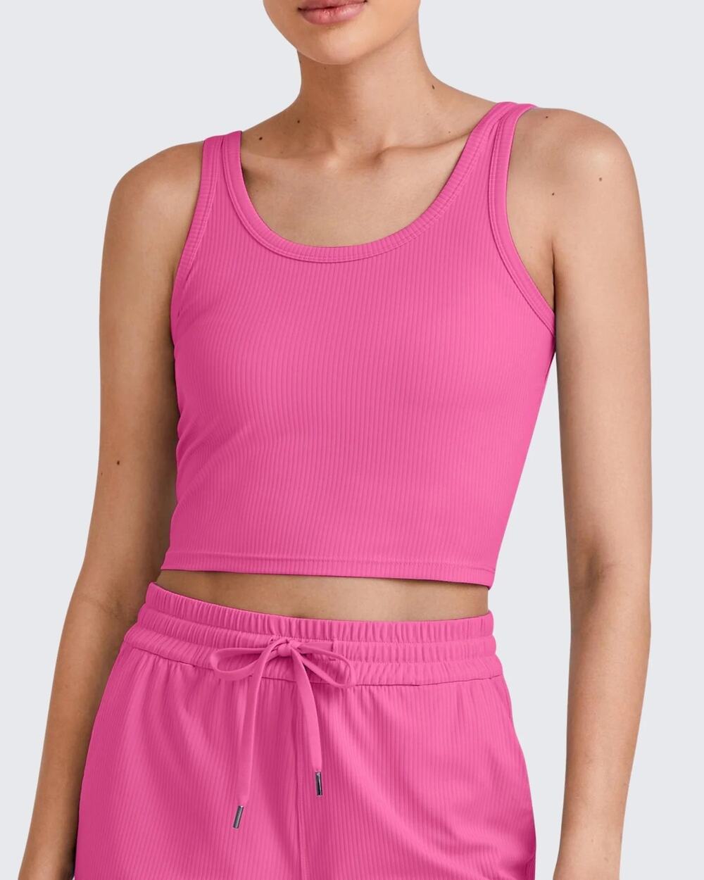 G4Free Ribbed Slim Workout Tank Crop Top